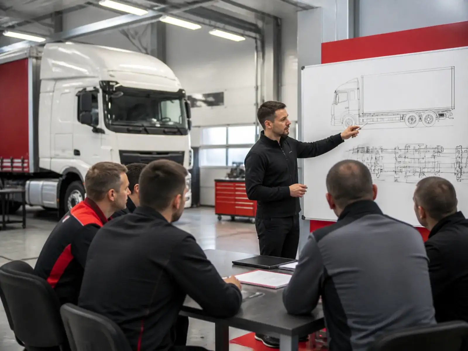 Evento tematico in sala corsi su mezzi pesanti e logistica